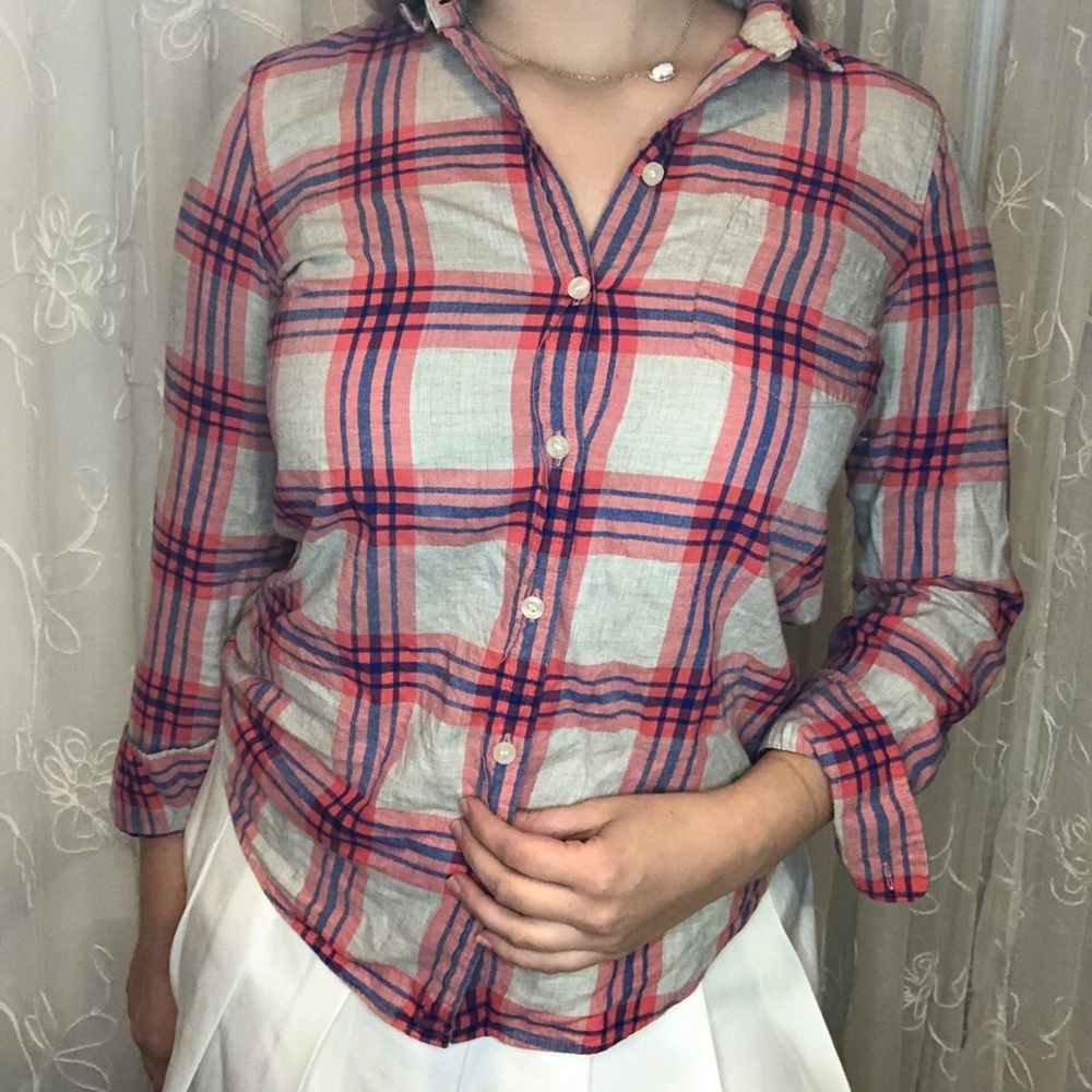 J. Crew Button Down plaid flannel